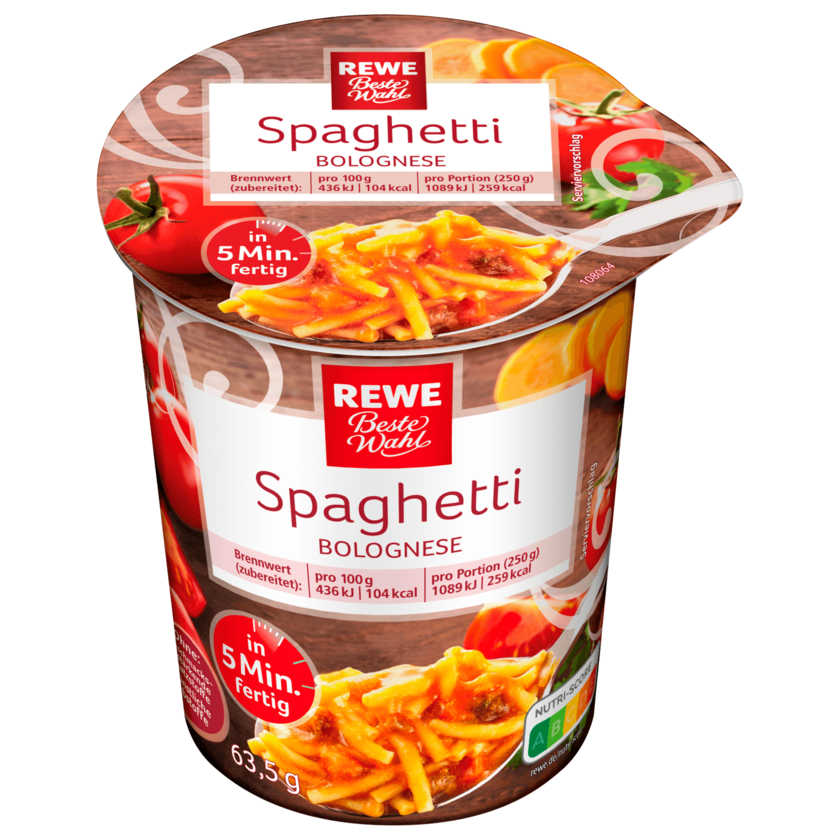 REWE Beste Wahl Spaghetti Bolognese 63,5g